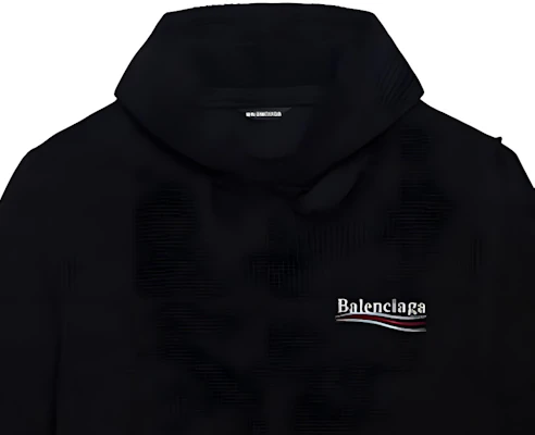 Balenciaga FW21經典標誌做舊連帽衫 男女 黑色. 662718T32121069 Cheap Balenciaga FW21經典標誌做舊連帽衫 男女 黑色. 662718T32121069