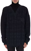 Shop Balenciaga FW21 Distressed Layered Turtleneck Wool Sweater Black Green 662520T16083769