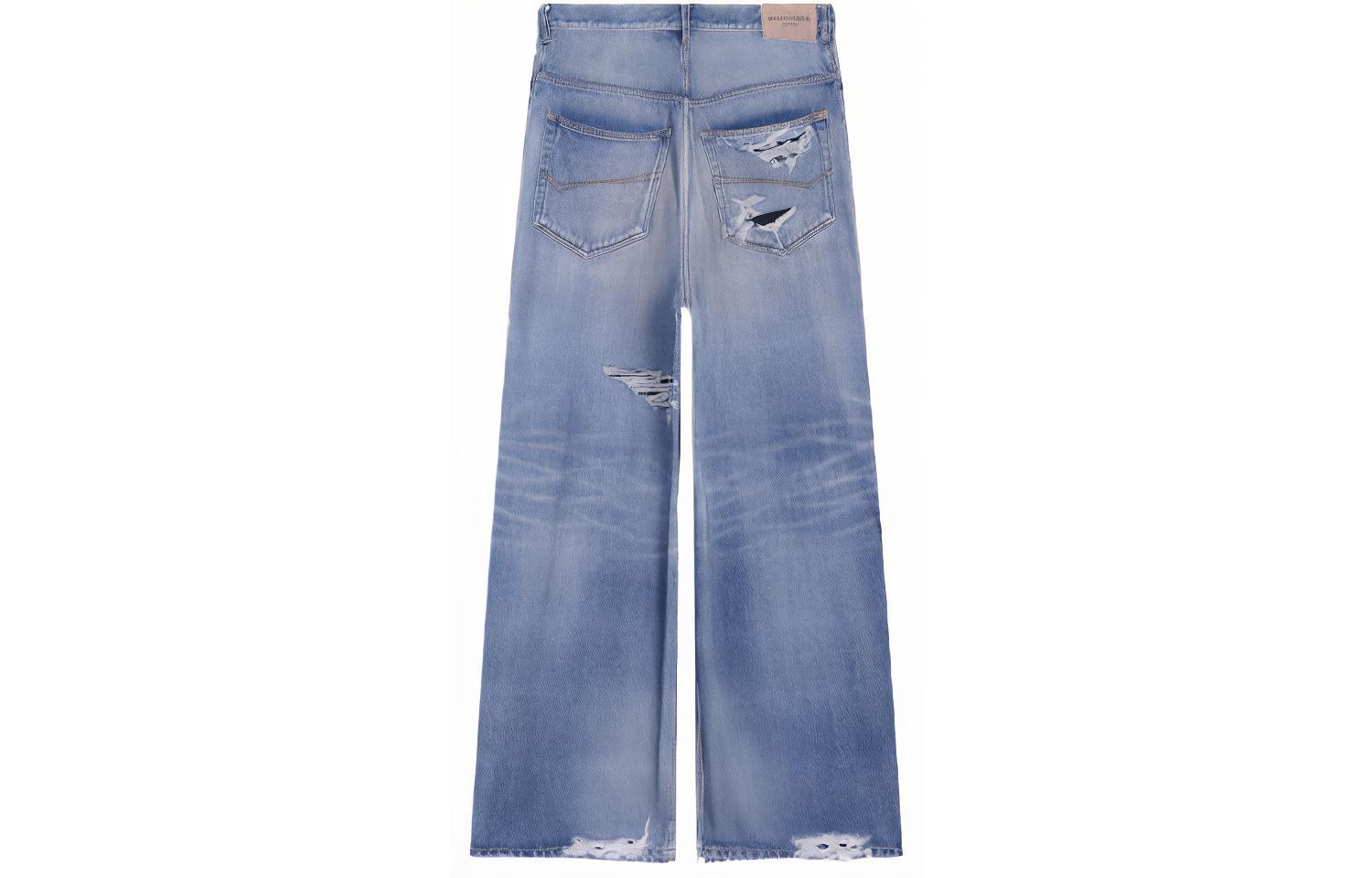 Lookbook 巴黎世家 FW21 復古休閒藍色破壞牛仔褲 寬鬆時尚款式 675336TLV864011