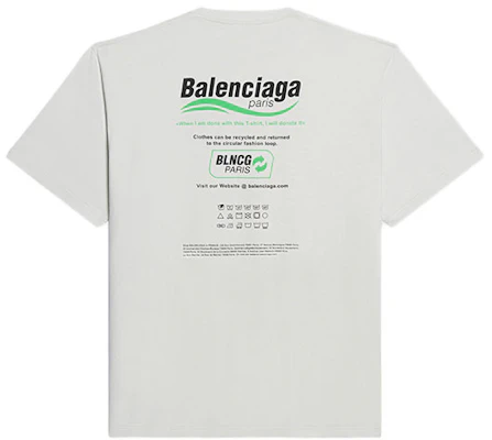 Balenciaga FW21 Dry Cleaning Boxy Logo Print Classic White Crewneck T-Shirt Men 651795TKVF89085 Lookbook Balenciaga FW21 Dry Cleaning Boxy Logo Print Classic White Crewneck T-Shirt Men 651795TKVF89085