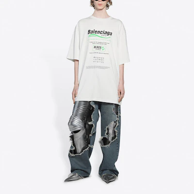 Balenciaga FW21 Dry Cleaning Boxy Logo Print Classic White Crewneck T-Shirt Men 651795TKVF89085 Shop Balenciaga FW21 Dry Cleaning Boxy Logo Print Classic White Crewneck T-Shirt Men 651795TKVF89085
