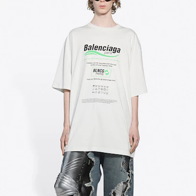 Balenciaga FW21 Dry Cleaning Boxy Logo Print Classic White Crewneck T-Shirt Men 651795TKVF89085 Purchase Balenciaga FW21 Dry Cleaning Boxy Logo Print Classic White Crewneck T-Shirt Men 651795TKVF89085