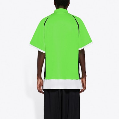 Balenciaga FW21 Baju Polo Kasual Hijau Logo Sulaman Unisex. 661507TKVA53007 Purchase Balenciaga FW21 Baju Polo Kasual Hijau Logo Sulaman Unisex. 661507TKVA53007