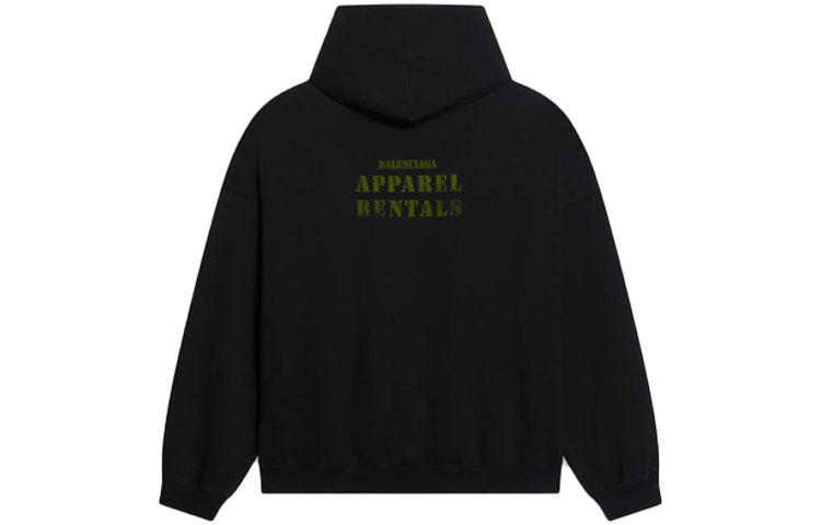 Lookbook Balenciaga Sudadera con Capucha Letras FW21 Negra. 674986TLVA71361