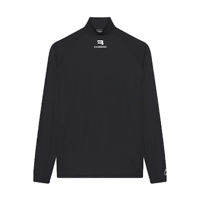 Balenciaga FW21 Letter Logo Black Long Sleeve T-Shirt 661749444B81077