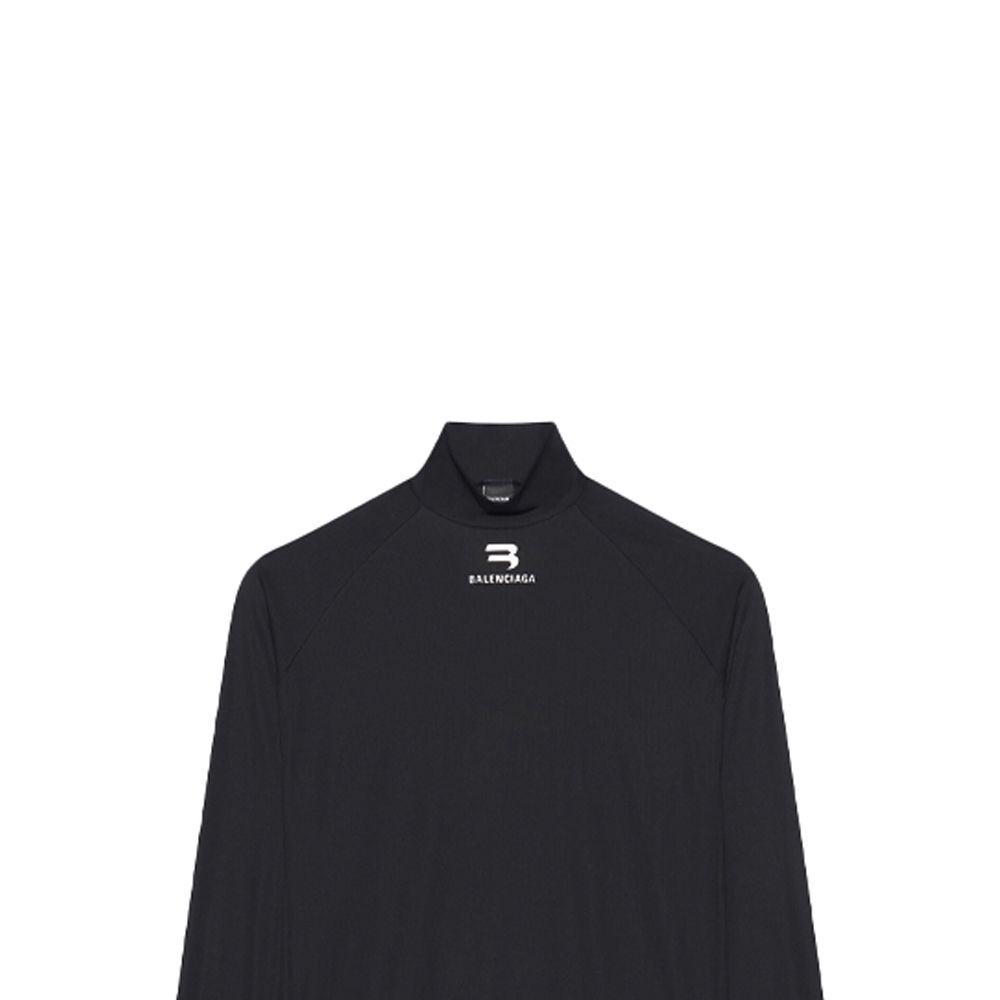 Cheap バレンシアガ FW21 レターロゴ ブラック ロングスリーブ Tシャツ 661749444B81077