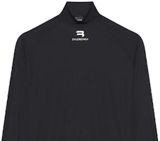 バレンシアガ FW21 レターロゴ ブラック ロングスリーブ Tシャツ 661749444B81077 Cheap バレンシアガ FW21 レターロゴ ブラック ロングスリーブ Tシャツ 661749444B81077