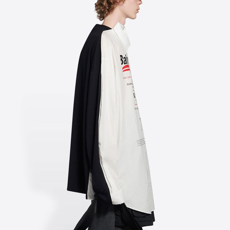 Details for バレンシアガ FW21 レター ロゴ コットン ポプリン 長袖 シャツ ホワイト メンズ 663058TKM059000