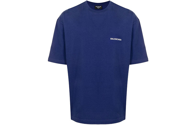 Balenciaga FW21 Logo Crewneck Short Sleeve T-Shirt Men’s Blue - Gift Idea 612966TIVG53967 圖 2
