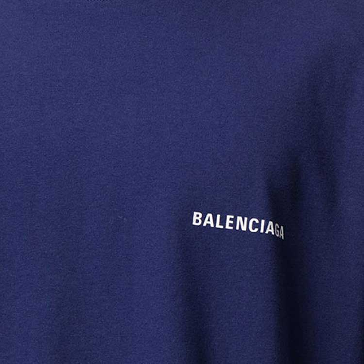 Balenciaga FW21 Logo Crewneck Short Sleeve T-Shirt Men’s Blue - Gift Idea 612966TIVG53967 圖 7