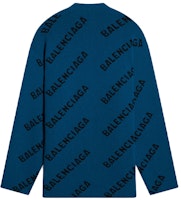 발렌시아가 FW21 로고 크루넥 울 스웨터 루즈핏 니트 블루. 657400T15672470 Lookbook 발렌시아가 FW21 로고 크루넥 울 스웨터 루즈핏 니트 블루. 657400T15672470