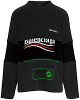 Balenciaga FW21 Logo Knit Pullover Sweater Black 675293T32011281 Balenciaga FW21 Logo Knit Pullover Sweater Black 675293T32011281
