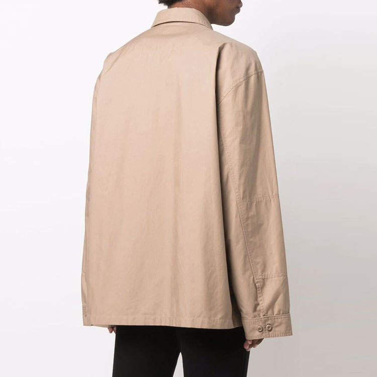 Balenciaga FW21 Logo Military Pajama-Style Jacket Men Khaki 675639TLO179504 圖 4