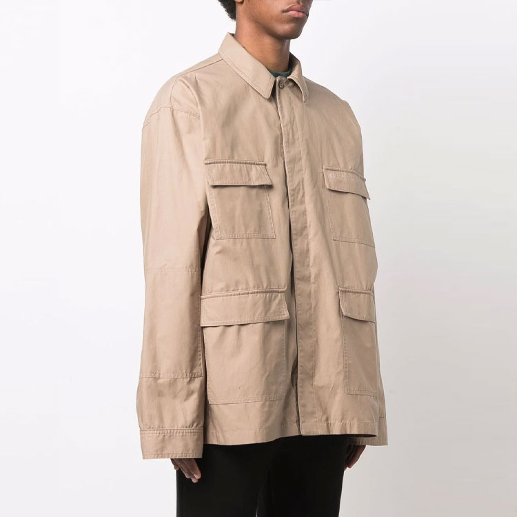 Balenciaga FW21 Logo Military Pajama-Style Jacket Men Khaki 675639TLO179504 圖 5