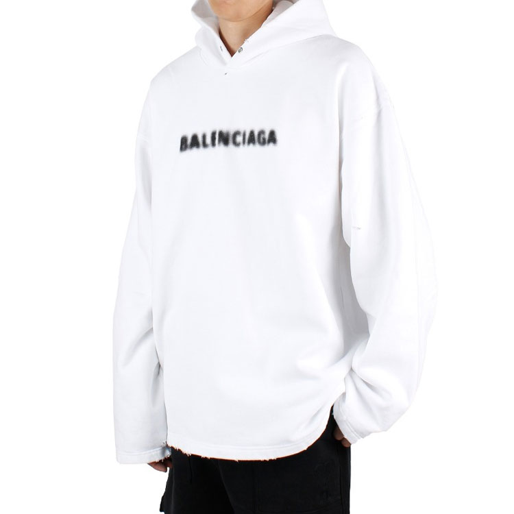 Balenciaga FW21 Logo Print Mosaic Hoodie White Oversized Fit. 661711TKVD69040 圖 5