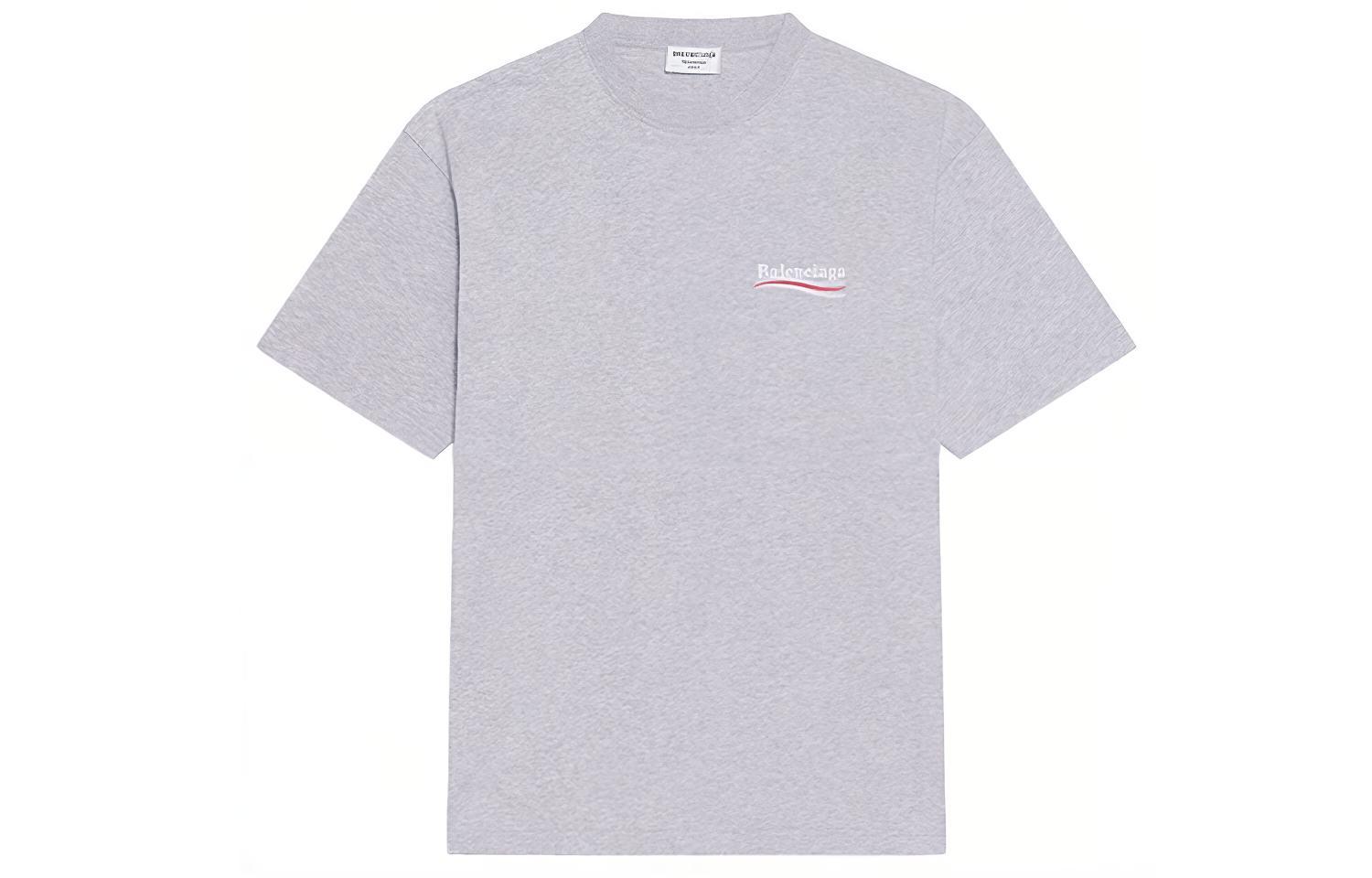 Balenciaga FW21 Logo Print Unisex Grey Short Sleeve T-Shirt 641655TKVJ11379 圖 2
