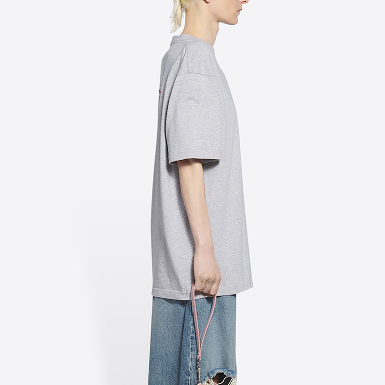 Balenciaga FW21 Logo Print Unisex Grey Short Sleeve T-Shirt 641655TKVJ11379 圖 7