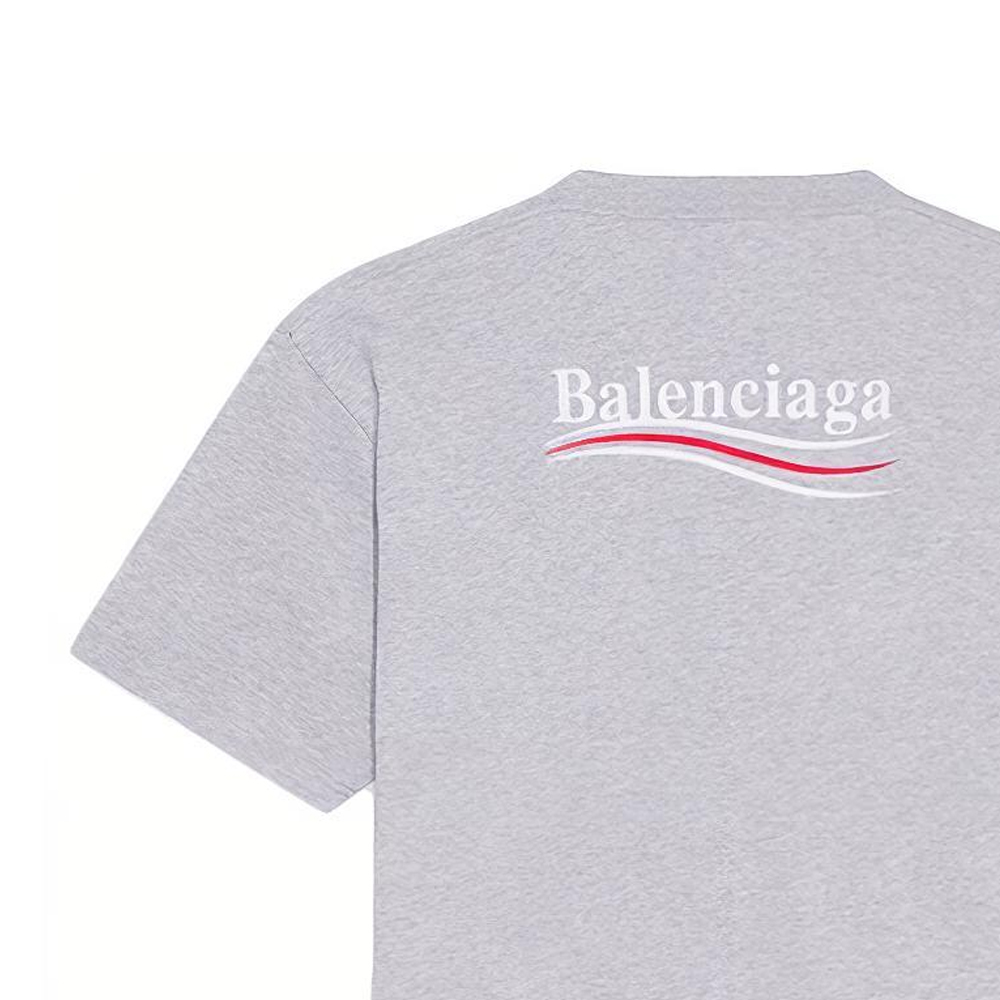 Balenciaga FW21 Logo Print Unisex Grey Short Sleeve T-Shirt 641655TKVJ11379 圖 8