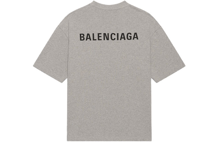 Order Camiseta Vintage Gris Manga Corta con Logo Balenciaga FW21. 612966TIVG51167
