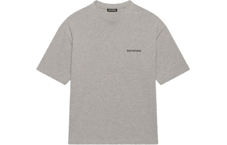 Lookbook Camiseta Vintage Gris Manga Corta con Logo Balenciaga FW21. 612966TIVG51167