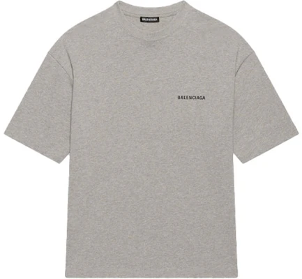 Camiseta Vintage Gris Manga Corta con Logo Balenciaga FW21. 612966TIVG51167 Lookbook Camiseta Vintage Gris Manga Corta con Logo Balenciaga FW21. 612966TIVG51167