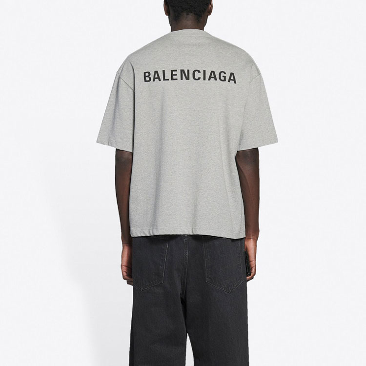 Purchase Camiseta Vintage Gris Manga Corta con Logo Balenciaga FW21. 612966TIVG51167