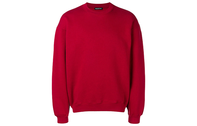 Balenciaga FW21 Logo Pullover Crewneck Sweatshirt Red () 556147TDV53