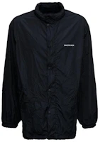 Balenciaga FW21 Oversized Logo Print Stand Collar Jacket Black - 675534TLO061000 Balenciaga FW21 Oversized Logo Print Stand Collar Jacket Black - 675534TLO061000