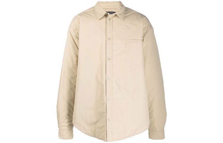 Balenciaga FW21 Padded Shirt Jacket Beige 675448TGO119799