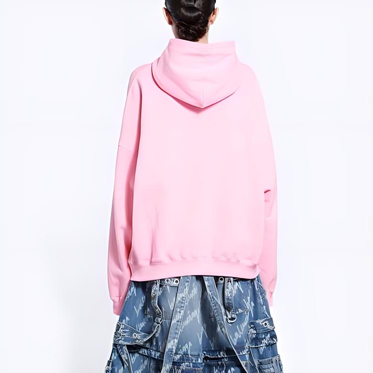 Balenciaga FW21 Qixi Pink Logo Heart Embroidery Oversized Hoodie Unisex. 675003TLVC21401 圖 5