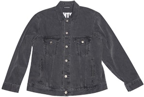 Balenciaga FW21 Single-Breasted Denim Jacket Black. 684001TEW051055 Balenciaga FW21 Single-Breasted Denim Jacket Black. 684001TEW051055