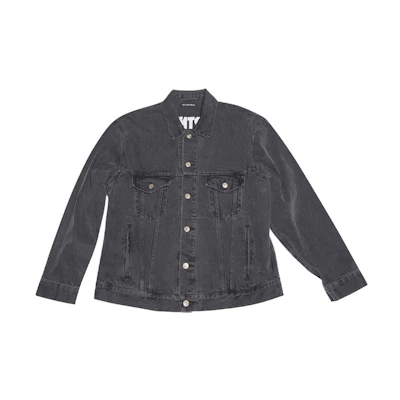Balenciaga FW21 Single-Breasted Denim Jacket Black. 684001TEW051055