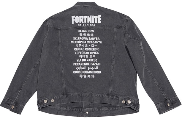 Balenciaga FW21 Jaket Denim Hitam Single-Breasted. 684001TEW051055 Lookbook Balenciaga FW21 Jaket Denim Hitam Single-Breasted. 684001TEW051055