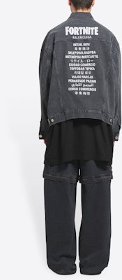 Balenciaga FW21 Jaket Denim Hitam Single-Breasted. 684001TEW051055 Purchase Balenciaga FW21 Jaket Denim Hitam Single-Breasted. 684001TEW051055