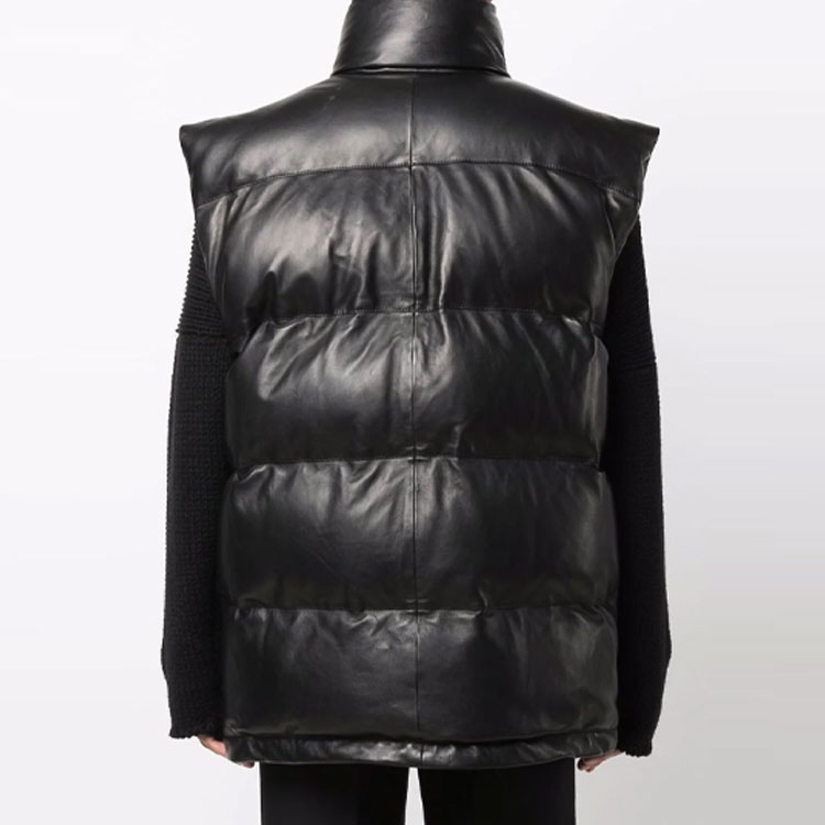 Balenciaga FW21 Small Logo Sleeveless Puffer Vest Black 674317TLS031000 圖 4