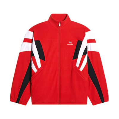 Balenciaga FW21 Sporty B Tracksuit Colorblock Jacket Red 675272TJQ326400