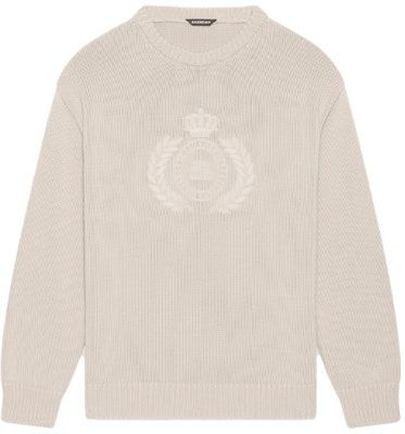 巴黎世家 FW21 中性米色Logo針織圓領毛衣 - 完美禮物推薦 664369T32119028 Order 巴黎世家 FW21 中性米色Logo針織圓領毛衣 - 完美禮物推薦 664369T32119028