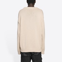 バレンシアガ FW21 ユニセックス ベージュ ロゴ ニット クルーネック セーター - ギフトおすすめ 664369T32119028 Purchase バレンシアガ FW21 ユニセックス ベージュ ロゴ ニット クルーネック セーター - ギフトおすすめ 664369T32119028