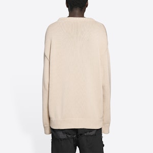 巴黎世家 FW21 中性米色Logo針織圓領毛衣 - 完美禮物推薦 664369T32119028 Purchase 巴黎世家 FW21 中性米色Logo針織圓領毛衣 - 完美禮物推薦 664369T32119028