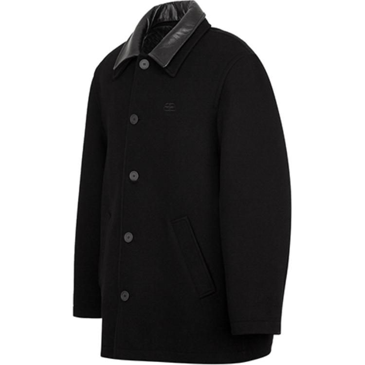 Shop 巴黎世家 FW21 羊毛混纺双领大衣 黑色 626314TIU071000