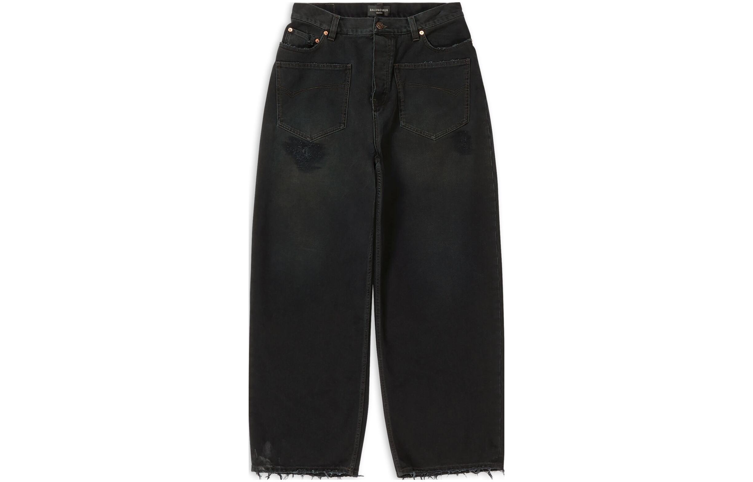 Balenciaga FW22 360° Show Black Loose Fit Unisex Patchwork Pocket Jeans 719337TNW541129 圖 2