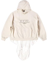 Balenciaga FW22 Beige Distressed Logo Print Pullover Sweatshirt. 720406TNVD99784 Balenciaga FW22 Beige Distressed Logo Print Pullover Sweatshirt. 720406TNVD99784