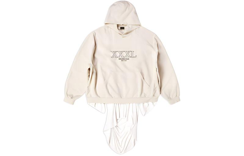 Order 巴黎世家 FW22 米色仿舊Logo印花套頭衫衛衣 720406TNVD99784