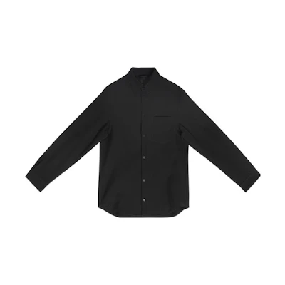 Balenciaga FW22 Black Casual Loose-Fit Long-Sleeve Jacket. 704451TIT221000