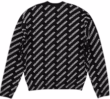 Lookbook Balenciaga FW22 Black Colorblock Letter Logo Knit Sweater. 719654T16601070