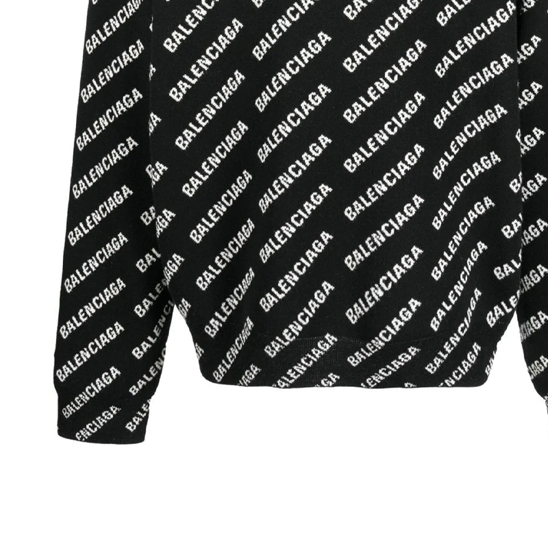 Cheap Jersey Balenciaga FW22 Colorblock Negro con Logo de Letras. 719654T16601070