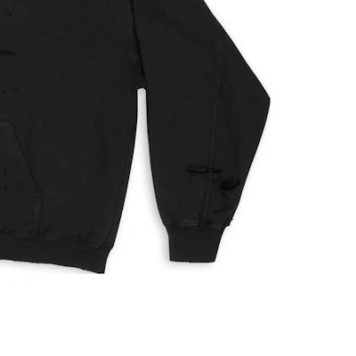 Balenciaga FW22 Sudadera Negra con Logo Distressed Estampado Corte Regular. 659403TKVB61781 Purchase Balenciaga FW22 Sudadera Negra con Logo Distressed Estampado Corte Regular. 659403TKVB61781