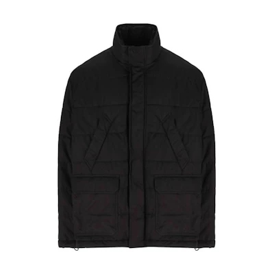 Balenciaga FW22 Black High-Neck Zip-Up Hoodie Jacket Loose Fit. 704506TKM011000