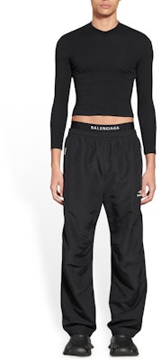 Balenciaga FW22 Black Logo Print Knit Straight-Leg Sweatpants Loose Fit. 704715TKO481000 Shop Balenciaga FW22 Black Logo Print Knit Straight-Leg Sweatpants Loose Fit. 704715TKO481000