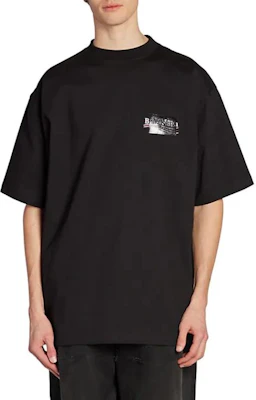 巴黎世家 FW22 黑色字母印花寬鬆版型圓領T恤 641675TNVG11089 Shop 巴黎世家 FW22 黑色字母印花寬鬆版型圓領T恤 641675TNVG11089